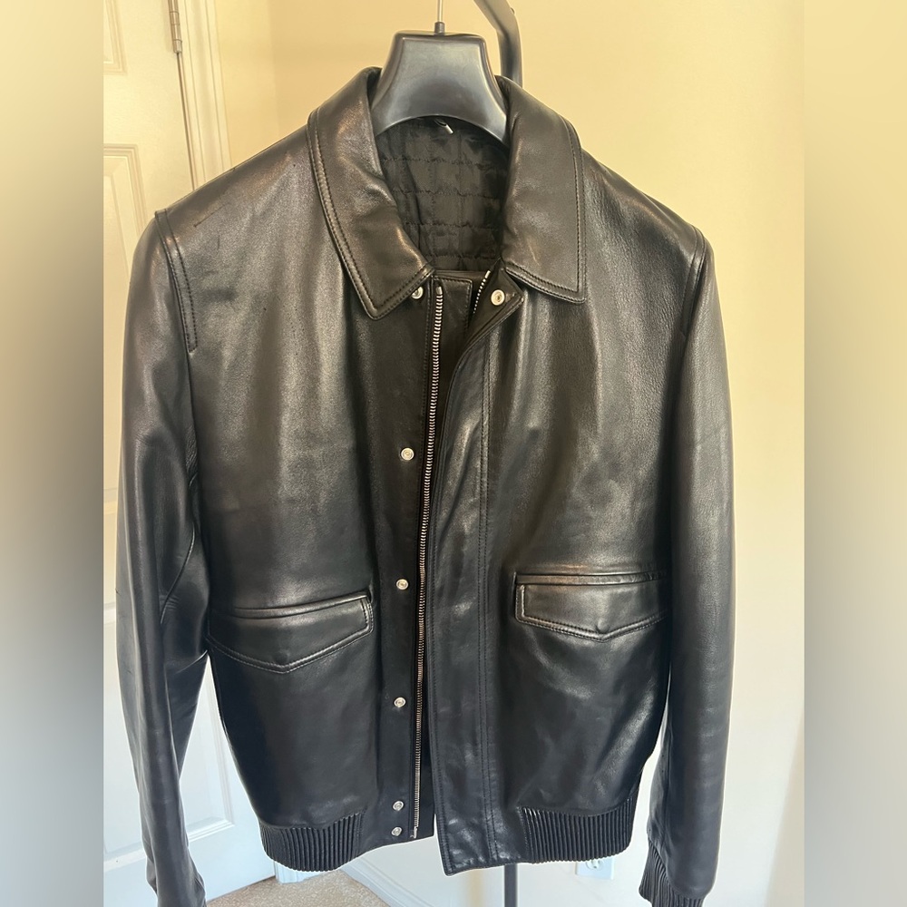 Dior Men’s black leather jacket